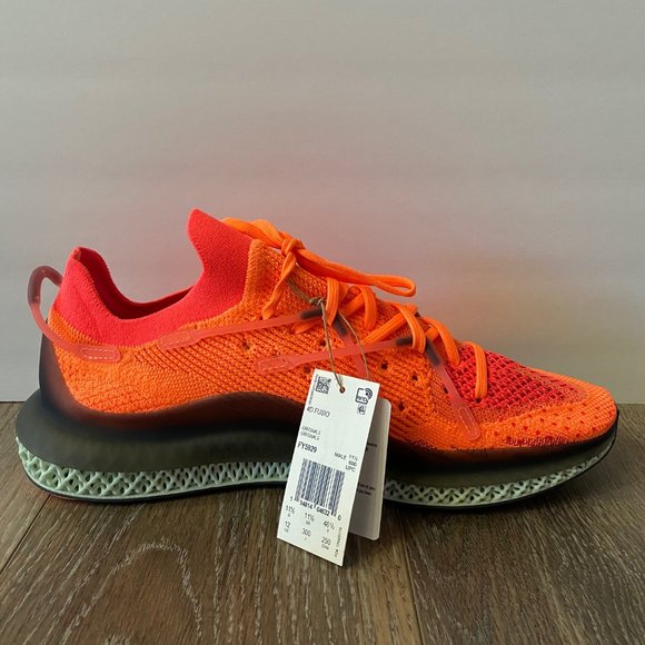 Adidas 4D Fusio Prime Knit Running Shoes Screaming Orange FY5929 Men Size 12 NEW main image 8